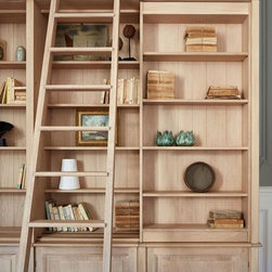 Composition Biblioth&egrave;que Modulable TV-Bar Coulissants Directoire Ch&ecirc;ne - Bookcases
