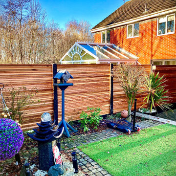 BESPOKE CEDAR FENCE PANELS - BEFORE AND AFTER