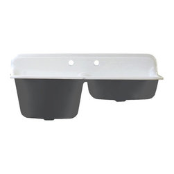 Randolph Morris 47" Cast Iron Double Bowl Farmhouse Sink - Kitchen Sinks