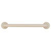 Coated Grab Bar With Safety Grip, ADA, Nylon Flange - 1 1/4" Dia, Ivory, 12"