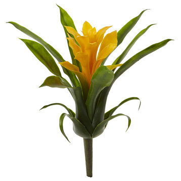 10" Bromeliad Artificial Flower, Set of 6