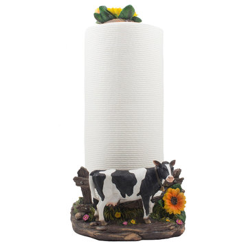 Country Farm Holstein Cow Decorative Paper Towel Holder