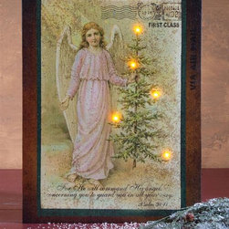 Illuminated Angel Canvas - Holiday Decorations