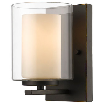 Willow 1-Light Wall Sconce, Olde Bronze
