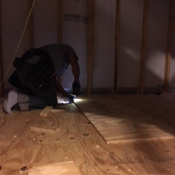 Attic Plywood Flooring Installed - Air Conditioner Accessories