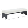 Safavieh Couture Sharyn Boucle & Wood Bench, Ivory/Black