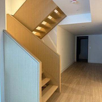 Architectural Wood Staircase with Integrated Lighting – Oakville