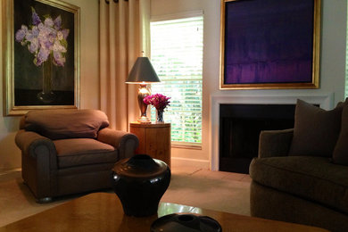Elegant living room photo in Miami