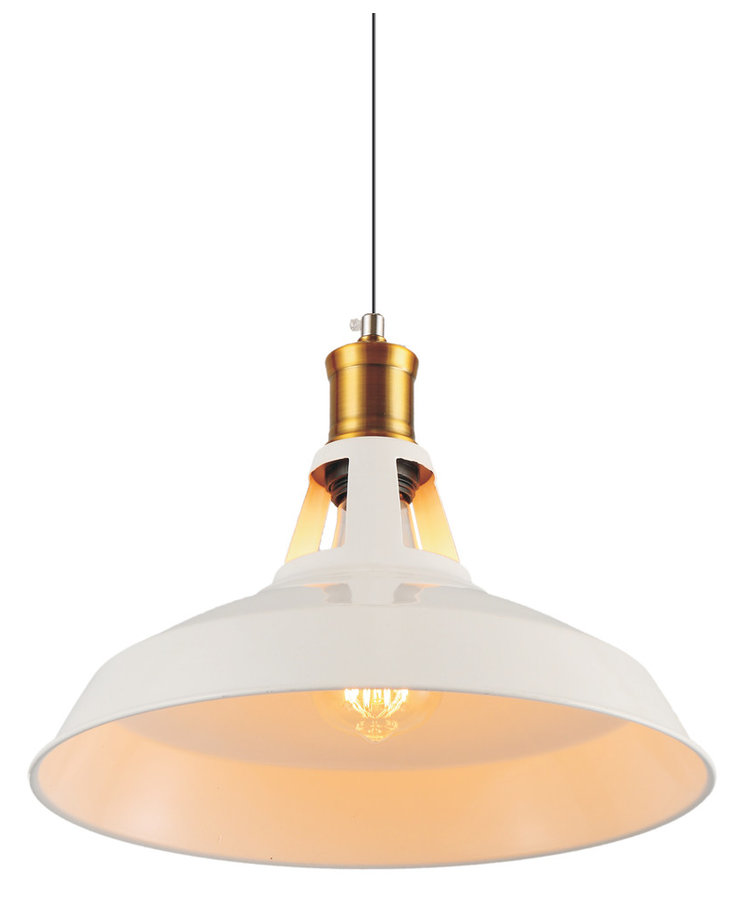Beaut 1 Light Pendant, White, 10.5"x10.5"