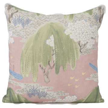 Willow Tree Pillow Cover, Thibaut Fabric, 24x24