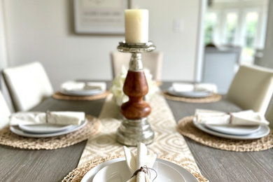 Dining room - contemporary dining room idea in Charlotte
