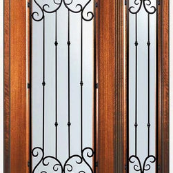 Prehung Sidelight Door 80 Wood Mahogany Valencia Full Lite - Front Doors