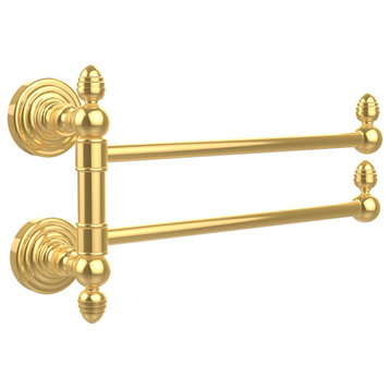 Waverly Place 2 Swing Arm Towel Rail, Polished Brass