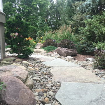 Backyard Landscape Renovation w/ Basalt Column Fountain