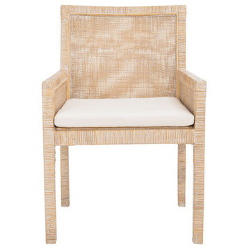 Safavieh Sarai Accent Chair, White/Grey White Wash