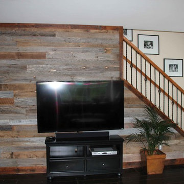 Barnwood Shiplap Wall With Custom Trim