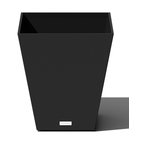 Nobleton Square Planter, Black, 18 Inch, 1 Pack