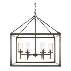 Golden Lighting 2073-6 Smyth 6 Light 27"W Taper Candle Chandelier - Gunmetal