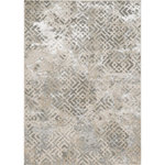KAS - KAS Luna 7124 Sand Silver Dimensions Area Rug, 7'10"x10'10" - Beautifully crafted rugs adding subtle drama to any room. The texture adds depth, the metallic highlights add luster and the tonal colors make for an easy decorating palette. Luna is machine woven of soft polyester and polypropylene in Turkey and has a 0.25" pile height.