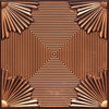 24"x24" PVC Faux Tin Ceiling Tiles, Glue-up or Drop-in, Set of 6, Copper