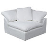 Sunset Trading Puff 7-Piece Fabric Slipcovered Modular Sectional in White