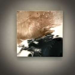 Browns Blacks Whites 24"x24" - Mixed Media Art