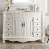 48" Antique White Clasic-Style Florence Bathroom Sink Vanity BC-036W-AW-48, Without Mirror