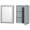 Wyndham Collection Sheffield 60" Marble Single Bathroom Vanity in White/Gray