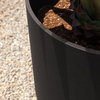 Pure Series Kona Planter, Black, 20 Inches, 1 Pack
