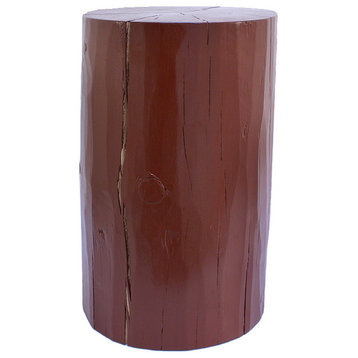 Pintado Log Table, Navajo Red | Benjamin Moore Natura® Paint - 2171-410, 12" Dia X 20" H