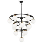 George Kovacs - Alluria Chandelier, Weathered Black With Autumn Gold - Stylish and bold. Make an illuminating statement with this fixture. An ideal lighting fixture for your home.