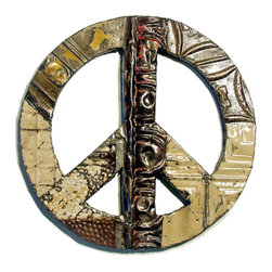 Reclaimed Tin Peace Sign - Artwork