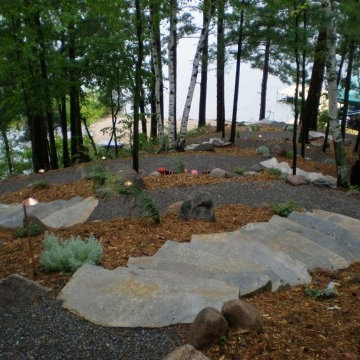 Stone outcropping steps