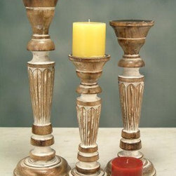 Hand made Wooden Candle Stand - Candleholders