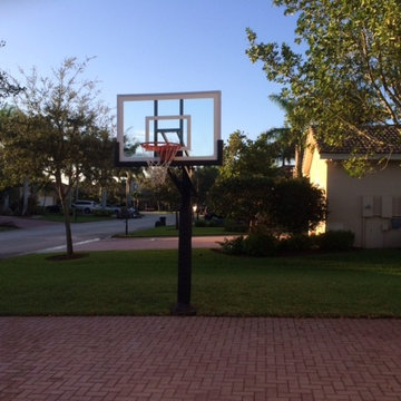 Matt D's Pro Dunk Silver Basketball System on a 50x30 in Parkland, FL