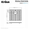 17 1/8" x 15 9/16" Stainless Steel Bottom Grid for KHF203-33
