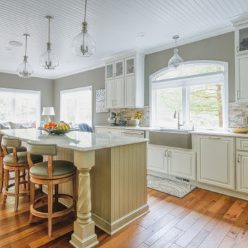 Dazzling Transitional White Kitchen