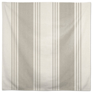 Neutral Linen Stripes 58x58 Tablecloth