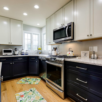 Transitional Two-finish Kitchen Design Alexandria, VA