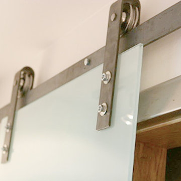 Barn Door Hardware With Glass Sliding Door