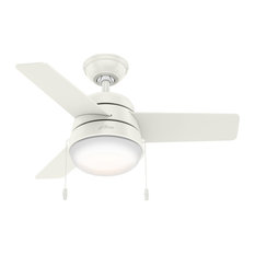 Hunter Fan Company 36" Aker Fresh White Ceiling Fan With Light