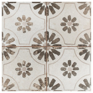 Kings Blume Nero Ceramic Floor and Wall Tile