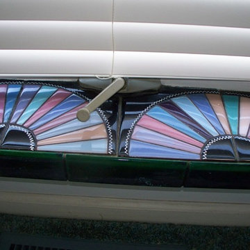hand painted pattern tile