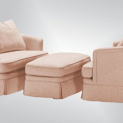 543 - Double Chair & Ottoman - Armchairs And Accent Chairs