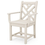 Polywood - Polywood Chippendale Dining Arm Chair, Sand - Create an outdoor dining and entertaining space that's as refined as it is relaxed with the 18th century-inspired design of the POLYWOOD Chippendale Dining Arm Chair. Built for comfort, style and durability, this stylish chair is constructed of solid POLYWOOD lumber that comes in a variety of attractive, fade-resistant colors. It's extremely easy to clean and maintain since it resists stains, corrosive substances, salt spray and other environmental stresses. And although it has the look and feel of painted wood furniture, you won't be bothered with the upkeep real wood requires. This eco-friendly chair won't splinter, crack, chip, peel or rot and it never needs to be painted, stained or waterproofed. You'll enjoy years of comfort and compliments on this quality-crafted chair that's made in the USA and backed by a 20-year warranty.