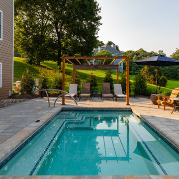 Cocktail Pool with Automatic Cover, Water Features and Fire Pit