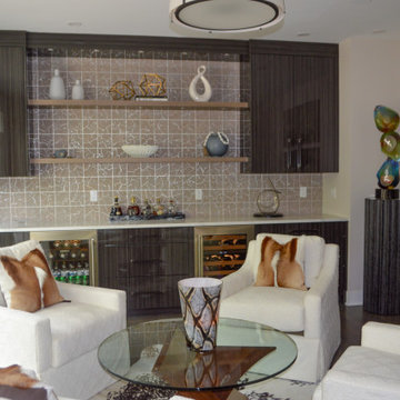 Urban living room with wine storage