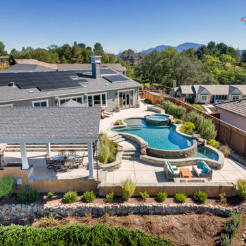Lafayette Hillside Vanishing Edge Natural Pool