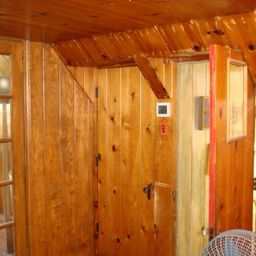 BEFORE- entry to attic stairwell and attic storage