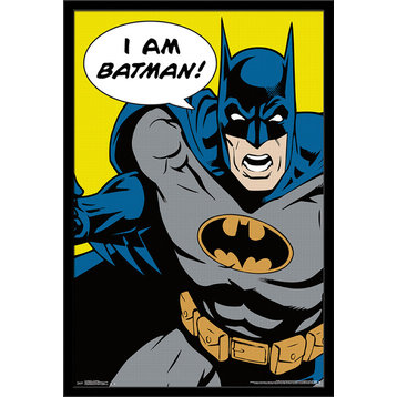 24x36 Batman I Am Batman Poster, Black Framed Version